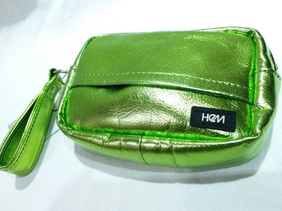 日本製♥HeM♥螢光綠時尚化妝包/萬用包