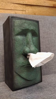 三款可選 3D立體MOAI摩艾石像復活節島面紙盒 莎士比亞莎翁大猩猩黑猩猩創意樹脂衛生紙盒 智利南美洲 中古世紀歐洲風格