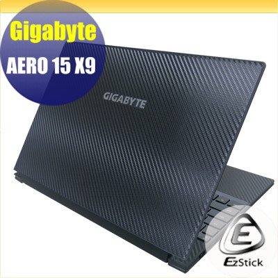 【Ezstick】GIGABYTE Aero 15 X9 黑色立體紋機身貼 (含上蓋貼、鍵盤週圍貼) DIY包膜