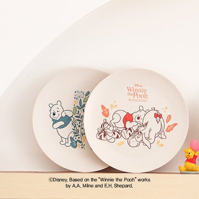 迪士尼小熊維尼盤子 24cm 小豬 美耐皿 餐盤 餐具 Disney Winnie the pooh Piglet