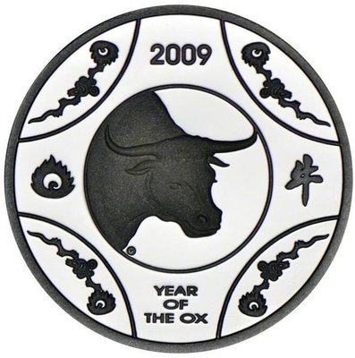 澳洲 紀念幣 2009 牛年生肖紀念銀幣 原廠原盒
