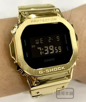 【威哥本舖】G-Shock 全新不鏽鋼改裝實品 DW-5600改裝 DW-5600BB 已改含錶（全金款）