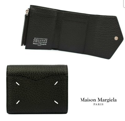 Maison Margiela（黑色）真皮三摺 信封型 短夾 皮夾 錢包 中性款｜100%全新正品