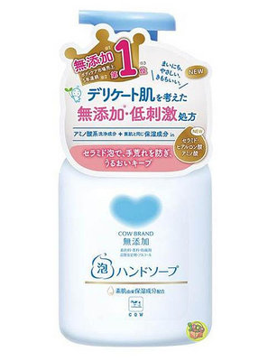 【JPGO】日本製 COW牛乳石鹼 無添加系列 泡沫洗手乳 360ml#264