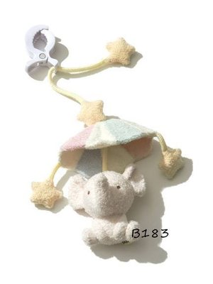 B183可愛彩虹降落傘造型大象 床掛 嬰兒床掛 嬰兒床吊飾 安撫玩具$650Gelato pique