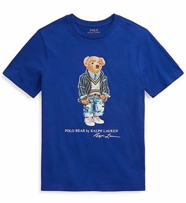 Ralph Lauren POLO 限量polo熊 青年款 印花 T恤 現貨 藍色 美國姐妹屋