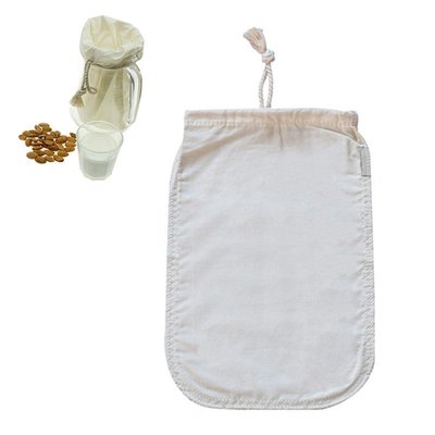 食品級有機棉麻牛奶堅果過濾袋 棉布咖啡豆漿果汁過濾網袋 棉布袋