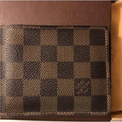 Louis Vuitton LV N62239 Slender 藍黑棋盤格 對開8卡 短夾 男夾 有現貨