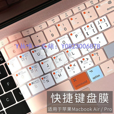 鍵盤膜 筆記本鍵盤膜適用于蘋果MacBook Air13寸M1芯片新款Pro14快捷指示Mac鍵盤膜15.6輕薄保護套1