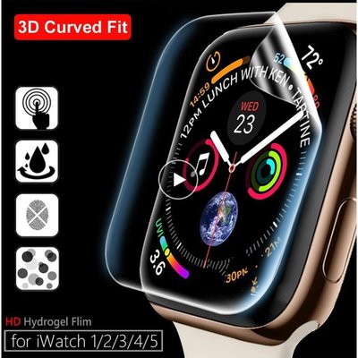 適用於 Apple Watch Series 5 / 4 iwatch 38 40 42 44mm 的柔軟超薄高清水凝膠