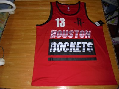 美國 UNK NBA JERSEY 大圖 LOGO 球衣 休士頓 rockets 火箭 Harden  L號 TANK