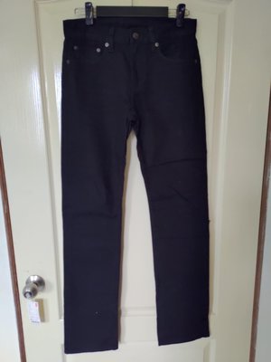[99go] 日本 Uniqlo 全新  UJ jeans  黑色 直筒褲 29腰 NG出特賣