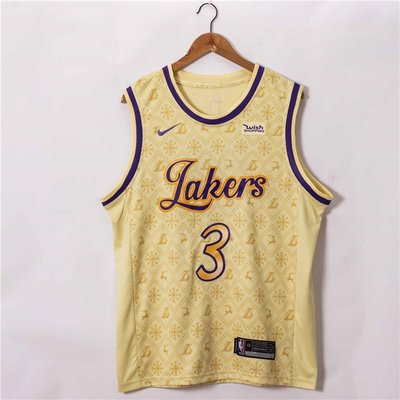 戴維斯(Anthony Davis) NBA洛杉磯湖人隊 2020-21 球迷版 黃色球衣 3號