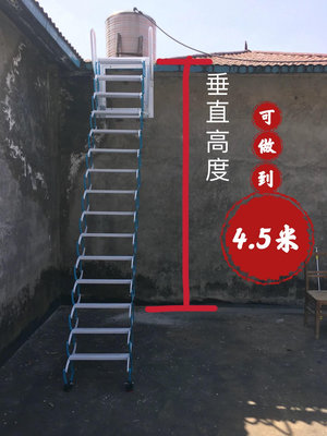 壁掛式伸縮樓梯折疊閣樓家用電動室內外拉伸升降收縮隱形梯可定制