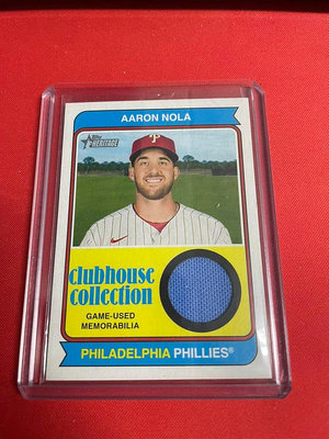 Aaron Nola 2023 Topps Heritage High Number #CCR-AN Clubhouse Collection Relics