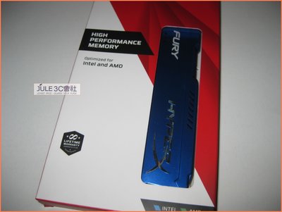 JULE 3C會社-金士頓 DDR3 1600 16GB (8Gx2) HyperX FURY 星耀藍/電競系列 記憶體