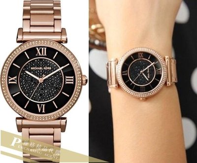 雅格時尚精品代購 Michael Kors腕錶 MK3356 新款璀鑽腕錶 羅馬數字盤面手錶  美國代購