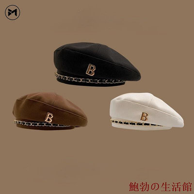 欣欣百貨2023新款韓版時尚貝雷帽女甜美復古個性貝雷帽畫家帽
