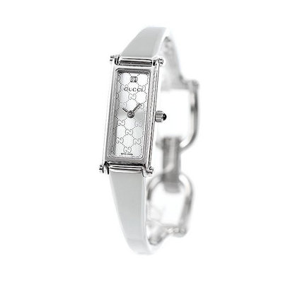 GUCCI YA015563 古馳 手錶 30×12.3mm 銀色面盤 不鏽鋼錶帶 手環錶 女錶