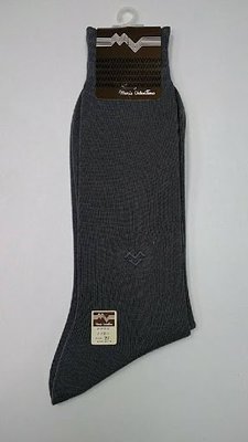 范倫鐵諾名品 經典款式素面灰色 商務工作男襪加大尺寸27cm 超低特價