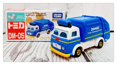 =海神坊=日本原裝空運 TAKARA TOMY 多美小汽車 迪士尼 DM-05 唐老鴨 垃圾車 玩具車收藏擺飾合金模型車
