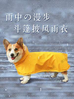 狗狗雨衣小型犬寵物用品泰迪柯基專用防水狗衣服中型四腳全包肚兜-雅怡尚品