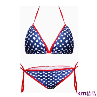 KITI精品情趣歐美沙灘泳裝比基尼bikini棉墊性感女士泳衣三角式套裝大尺碼
