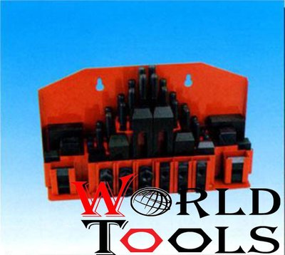 ~WORLD TOOLS~CNC銑床~小型銑床~壓板組件~T型螺帽~52PCS 萬能夾具組/CK-104A/1/2-12