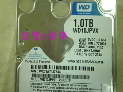 【登豐e倉庫】 TF1 WD10JPVX-22JC3T0 1TB SATA3 硬碟 售價不同