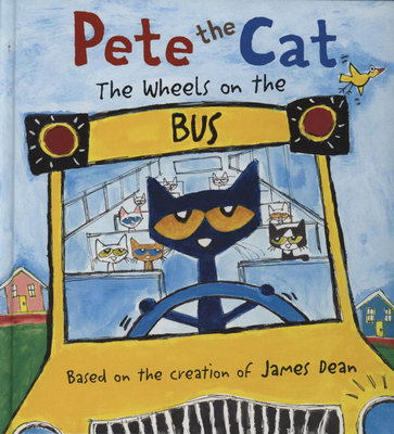 ＊小貝比的家＊PETE THE CAT: THE WHEELS ON THE BUS /精裝/3~6歲