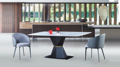 【DH】商品貨號A530-3商品名稱《8615》雪山岩板7尺餐桌(圖一)備有5尺/6尺可選.餐椅另計
