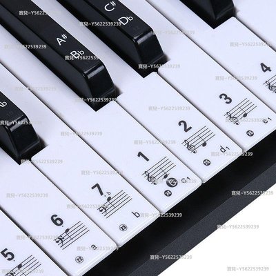 88鍵61鍵54鍵成人鋼琴電電子琴鍵盤貼紙透明貼五線譜七夕禮物~  可開發票