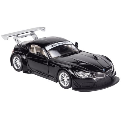 現貨汽車模型機車模型擺件彩珀正版授權寶馬BMW Z4 GT3仿真合金跑車兒童回力玩具小汽車模型BMW