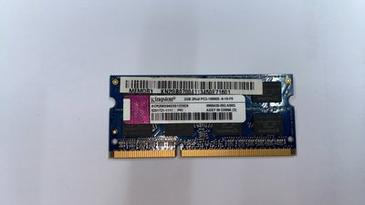 筆記型電腦記憶體 2GB 2RX8 PC3-10600S-9-10-F0 KINGSTON