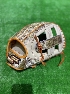 棒球世界全新SSK 2022新年限量款棒壘球手套龍紋拼接特價內野手十字檔用11.75吋
