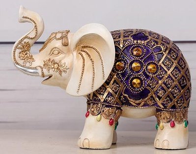 4704A 歐式大象造型擺件 吉象如意桌面擺設品大象雕塑工藝品擺飾禮物招財象
