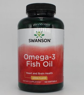 Swanson檸檬味魚油Fish Oil Omega-3 DHA EPA150粒