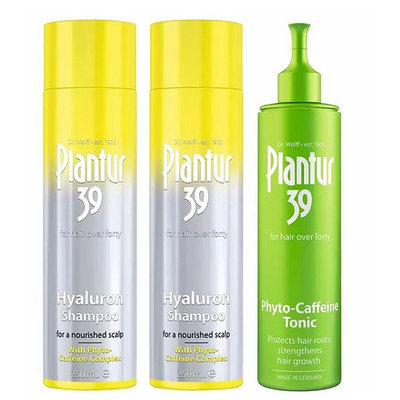 [COSCO代購] W141155 Plantur 39 玻尿酸咖啡因洗髮露 250毫升 X 2入 + 頭髮液組合 200毫升 X 1入