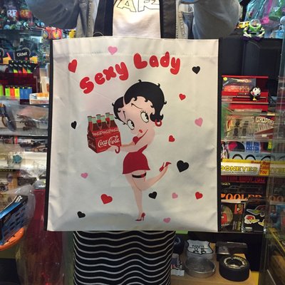 (I LOVE樂多) 日本進口 可口可樂 貝蒂 BETTY  手提袋 購物袋