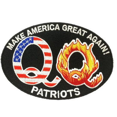 【A-ONE】MAGA 讓美國再次偉大 火焰Q 川粉 刺繡布章 貼布 布標 燙貼 徽章 肩章 識別章 背包貼NO.341