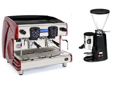 出租租賃租購-LA SCALA  Tosca A/2 義大利 營業用 雙孔 半自動咖啡機+楊家磨豆機--【良鎂】