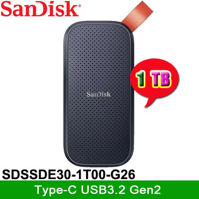 【MR3C】含稅公司貨 SanDisk 1TB 1T E30 Portable 外接式 SSD 固態硬碟