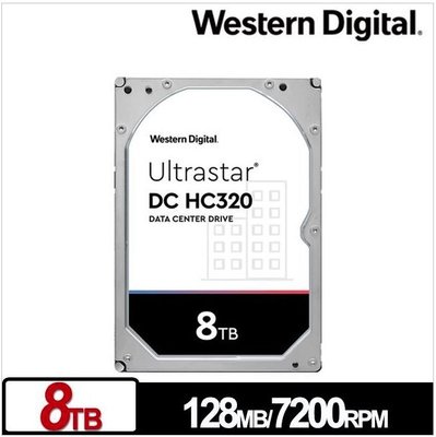 麒麟商城-【免運】WD 8TB 3.5吋企業級SATA硬碟(HUS728T8TALE6L4)/5年保