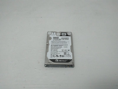 315 [大鋼牙二手3C]2.5”筆電硬碟  WD 500G SATA / WD10BPKT (一元起標)