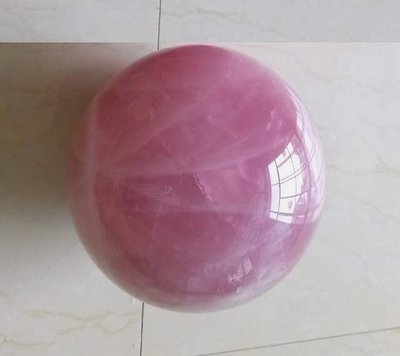 [Disk水晶][業務秘寶]紅粉嫩-超大星光粉晶球(140mm3.9公斤)送木製球座GB-26