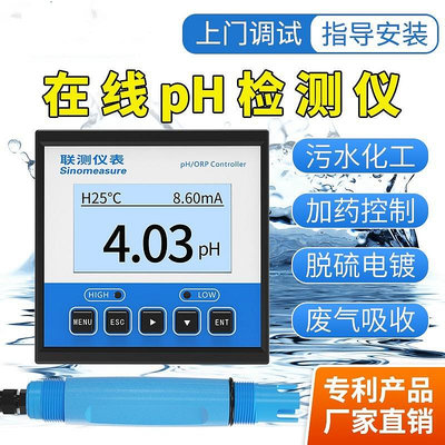 福祿克技術在線PH計檢測儀控制器工業水質測試儀ORP電極探頭ph值