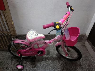腳踏車 16吋 附輔助輪 台灣製 粉色
