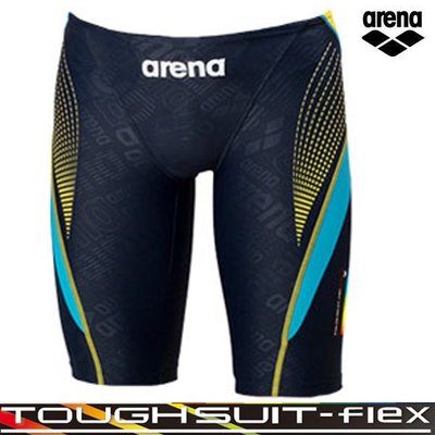 ~BB泳裝~2019 arena logo TOUGHSUIT-FLEX 競速型印花圖案馬褲型泳褲 F8656