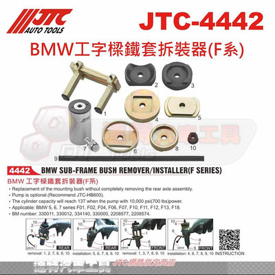 JTC-4442 BMW工字樑鐵套拆裝器(F系)☆達特汽車工具☆JTC 4442