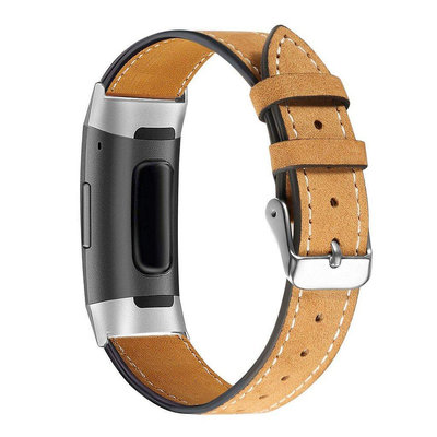 【熱賣精選】Fitbit Charge 3/Charge 4 智能手錶帶 真皮皮錶帶 運動錶帶 替換腕帶 手錶配件